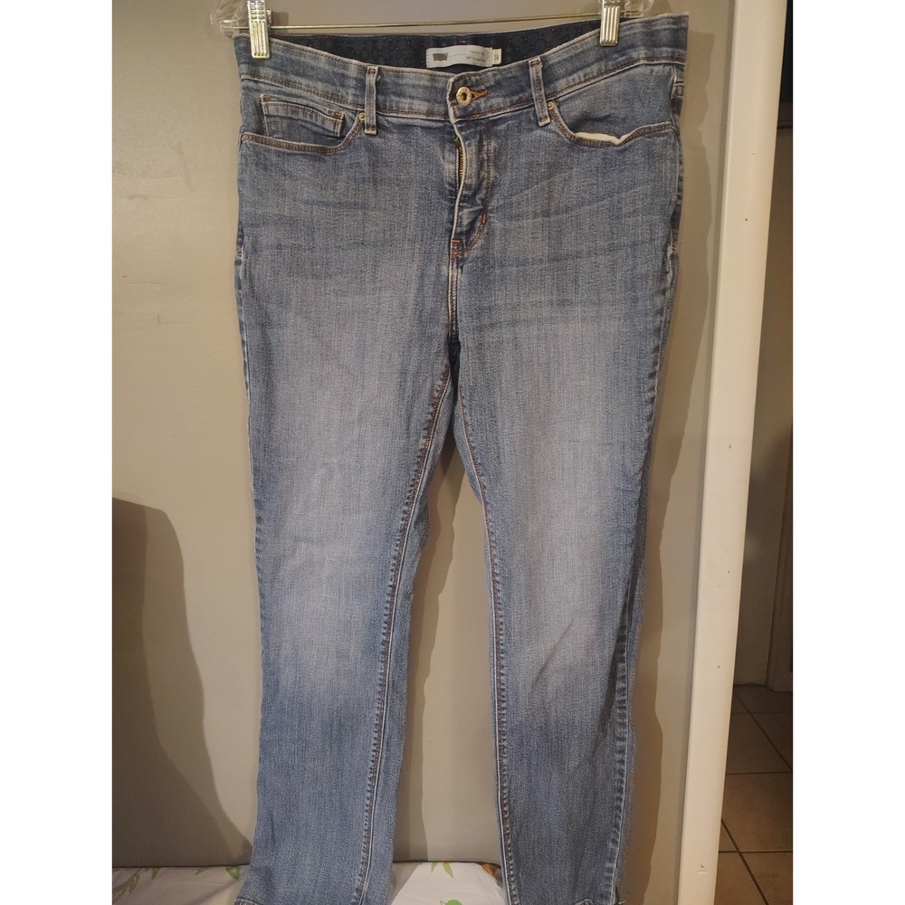 Levis 525 Straight Leg Jeans Perfect Waist Medium Wash Denim Blue Size 14